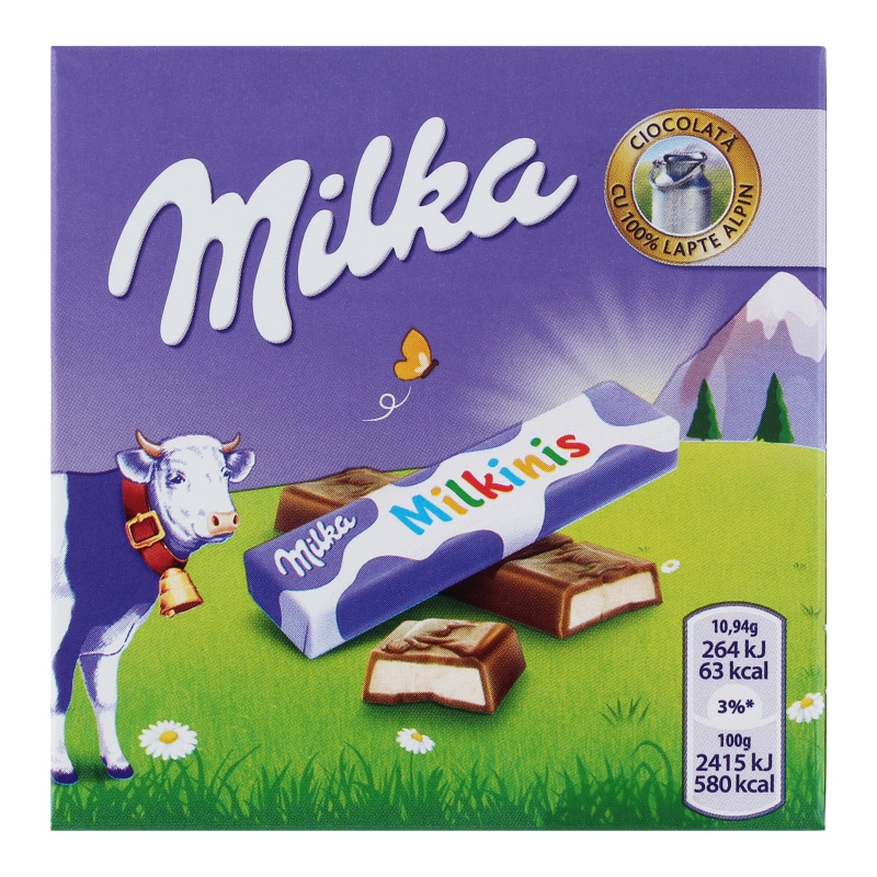 Шоколад Milka Milkinis молочний 43,75 г Ціна. Фото. опис